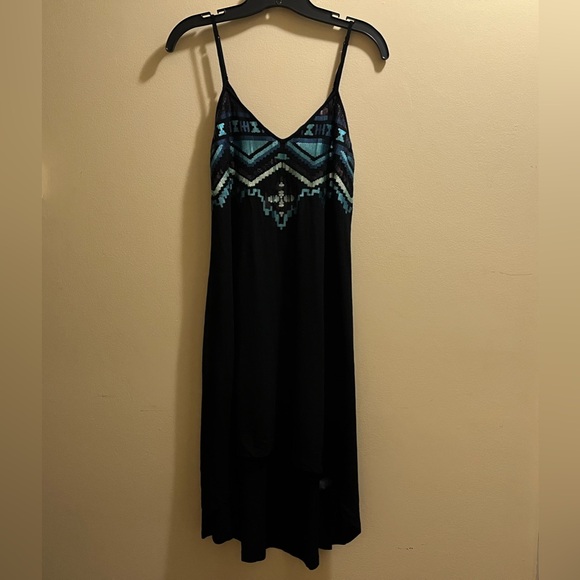 Express Dresses & Skirts - Express Black Sequined Hi-Low V-Neck Strappy Dress - Medium - NWOT